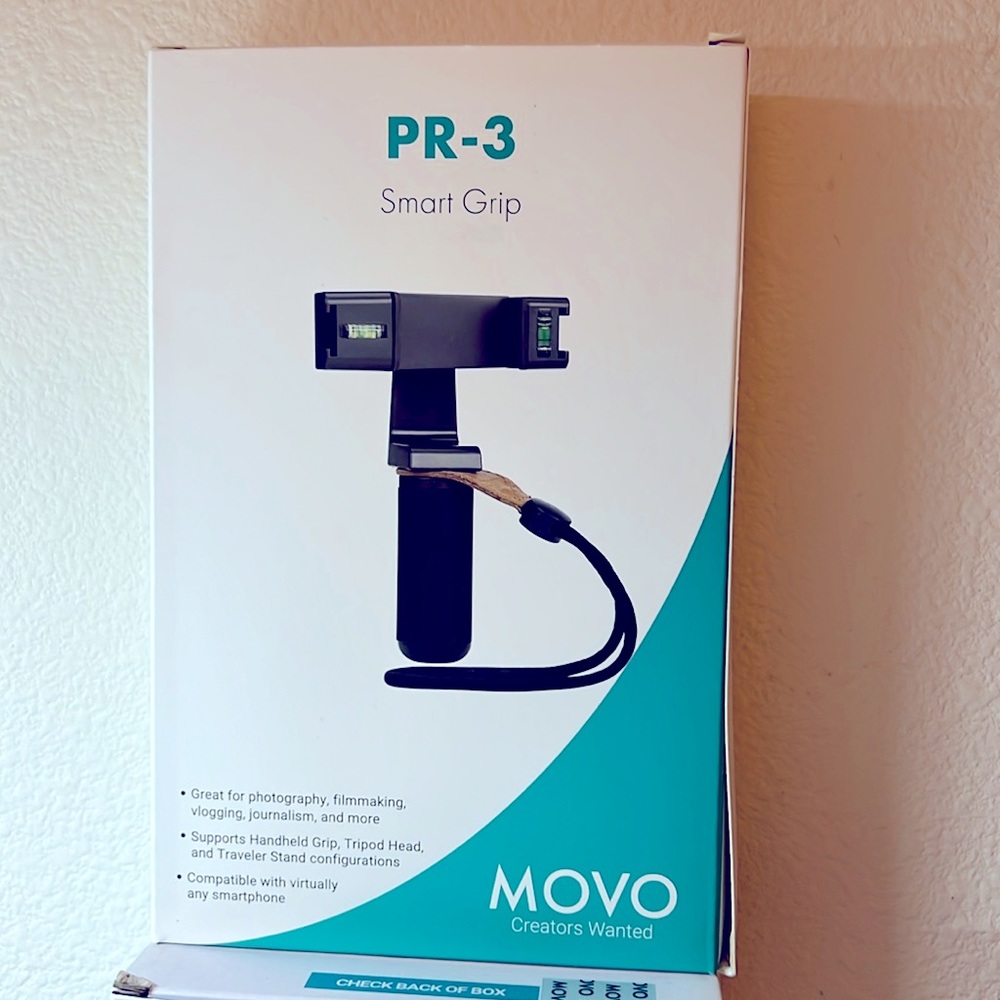 Movo PR-3 Rotating Smartphone Grip Handle Rig 4 iPhone,Samsung,Android Phone